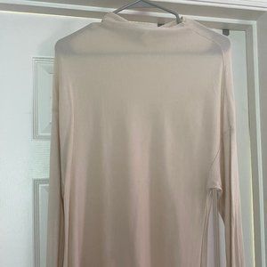 high-neck beige long sleeve